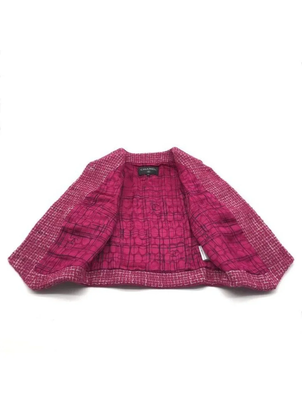 Chanel CC Logo Tweed Vest Pink